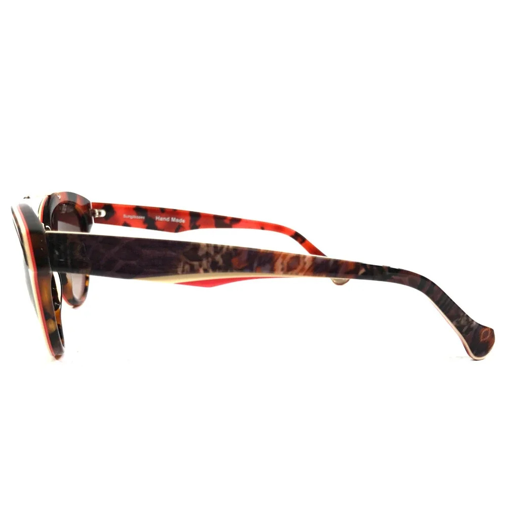 BOZ Sunglasses BILBAO 9210 Patchwork Red Cream with Brown Gradient Lenses